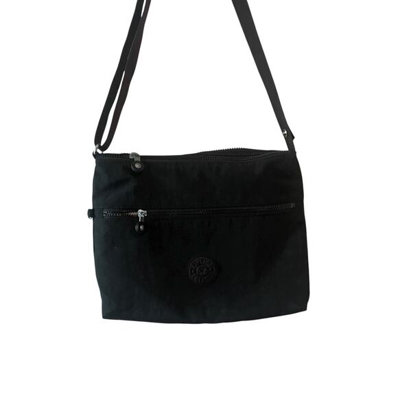Kipling Sebastian Square Crossbody Black Nylon Purse Crossbody Bag - - Picture 1 of 6